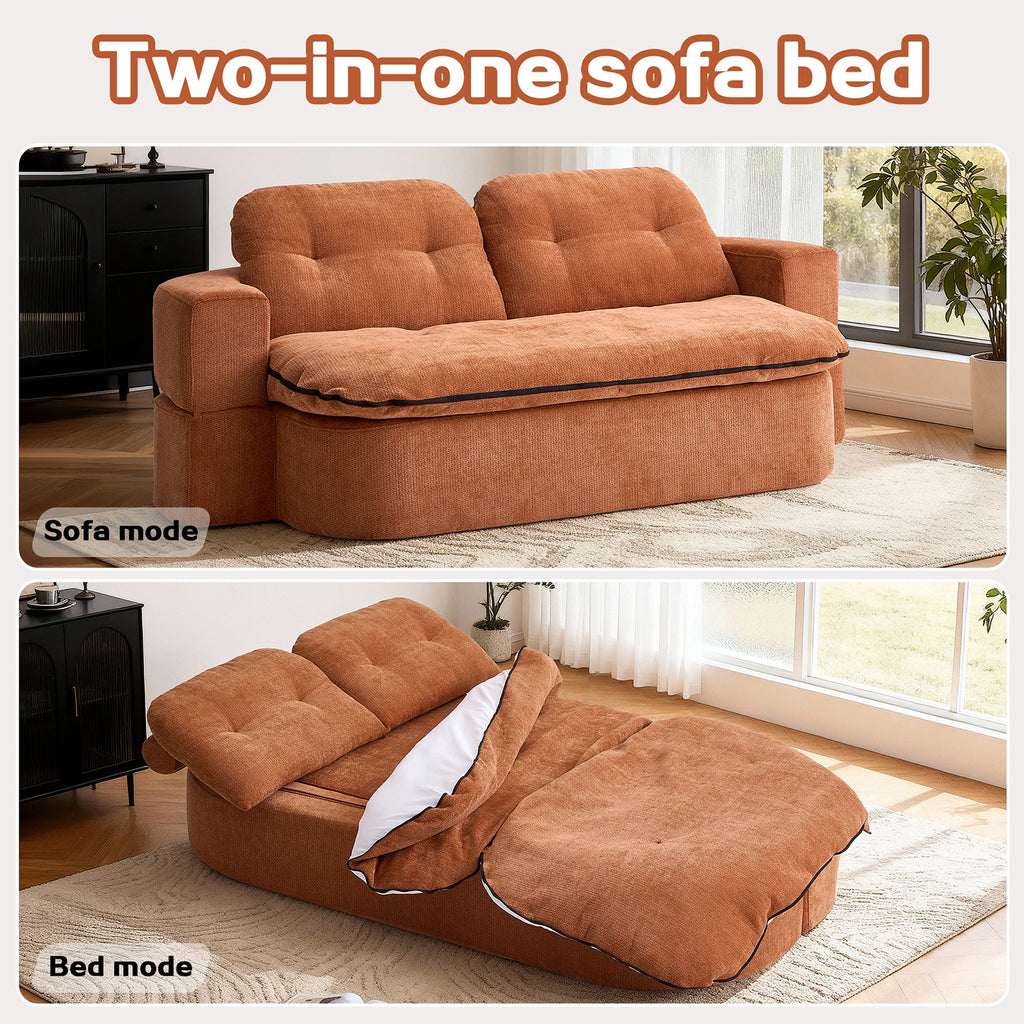 79" Boneless Convertible Loveseat Bed