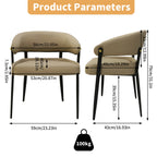 Luxury Microfiber Leather Dining Chairs