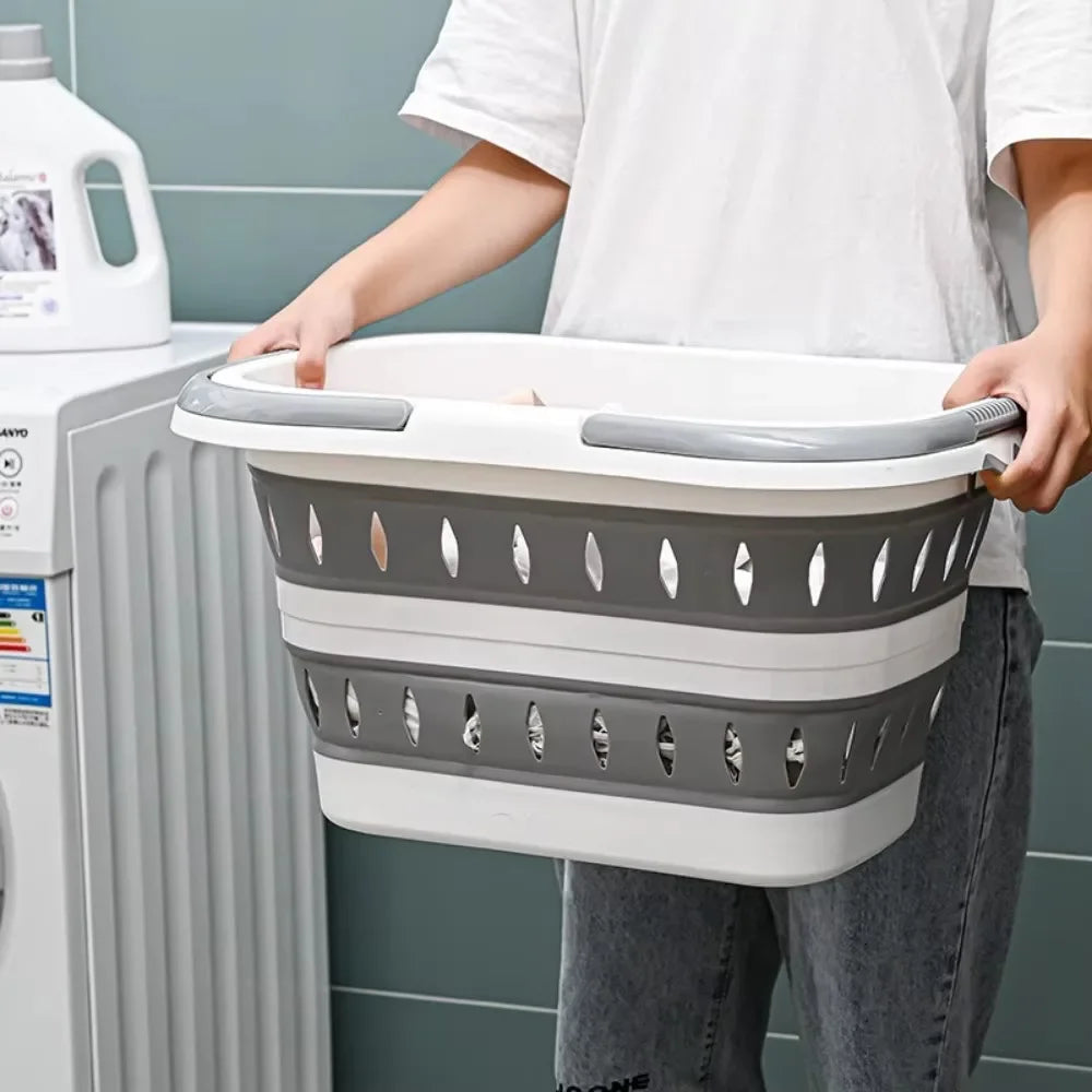 Space-Saving Collapsible Laundry Basket