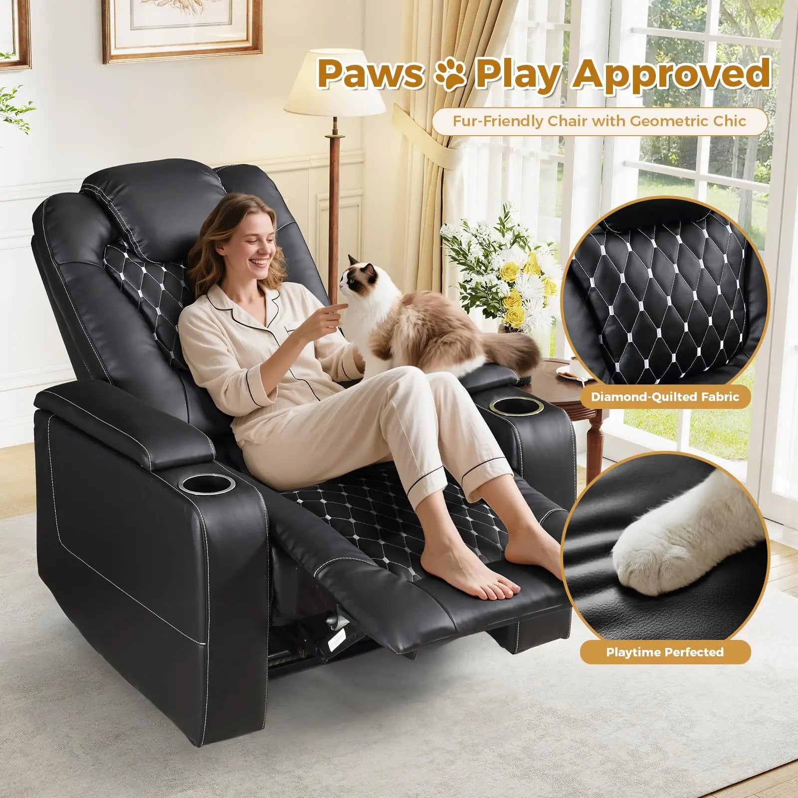 Electric Recliner with USB Ports