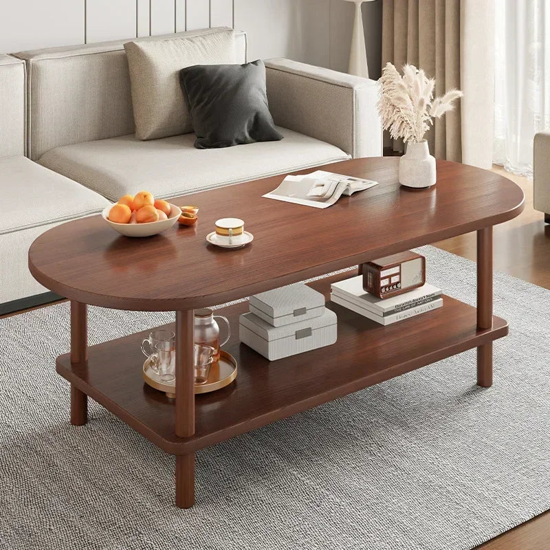 Oval Storage Coffee Table