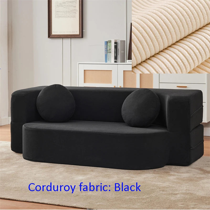 Compact Fabric Sofa Bed