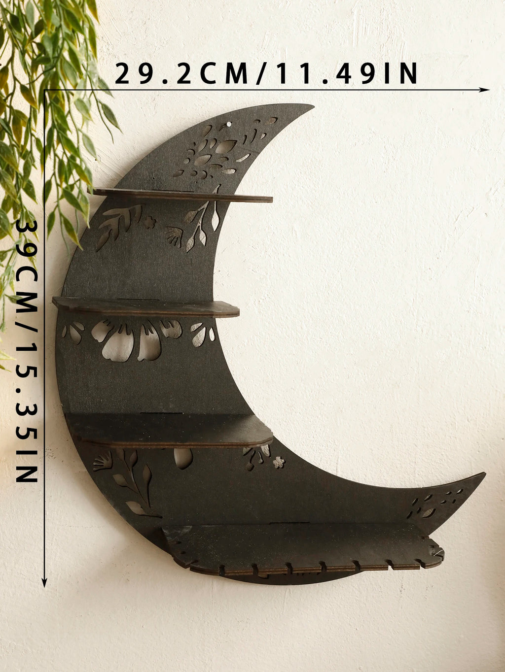 Moon Shaped 4-Tier Wall Shelf