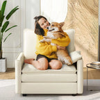 Beige Cloud Sofa Deep Comfort