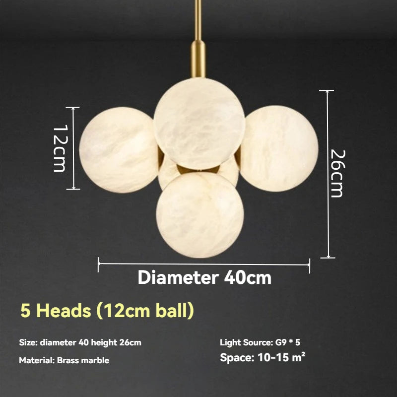 Modern Marble Globe Chandelier