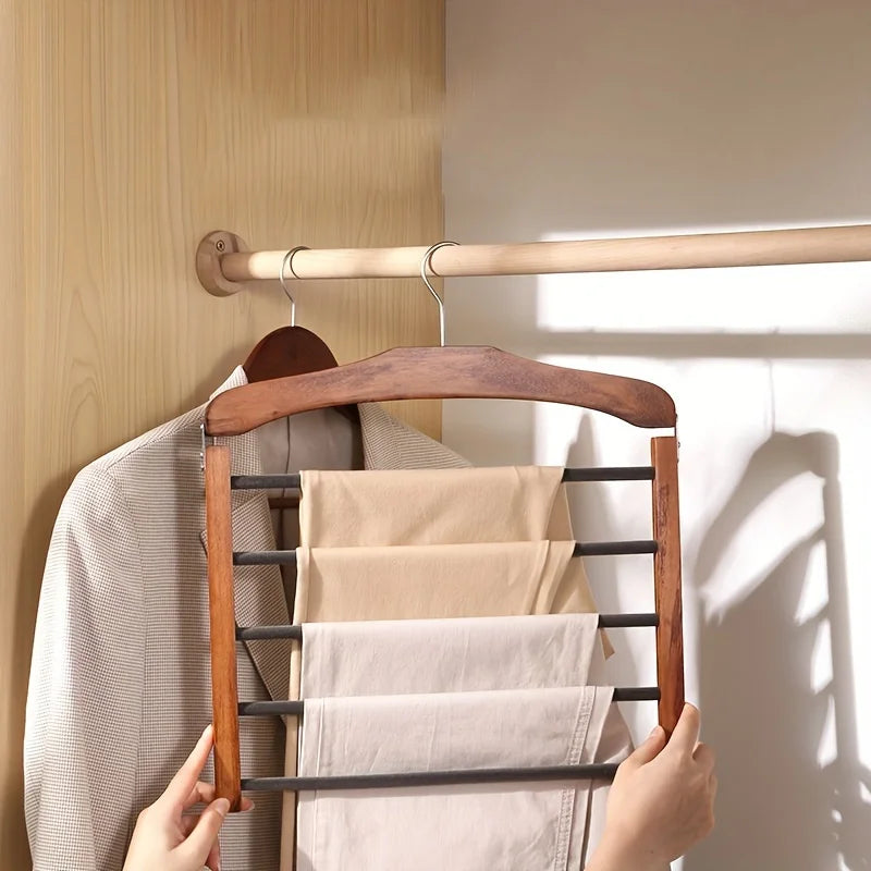 Premium 5-Rod Wooden Hanger