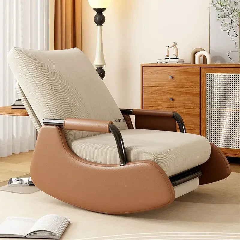 Modern Velvet Rocking Lounge Chair