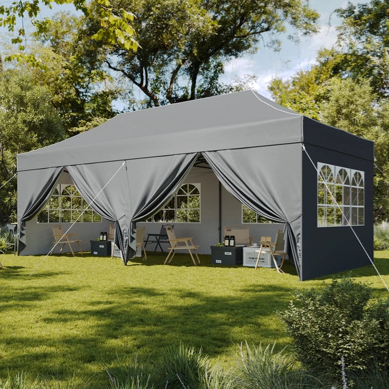 Aoxun 10×20 ft Heavy-Duty Pop-Up Canopy Tent