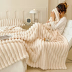 Fluffy Faux Fur Throw Blanket