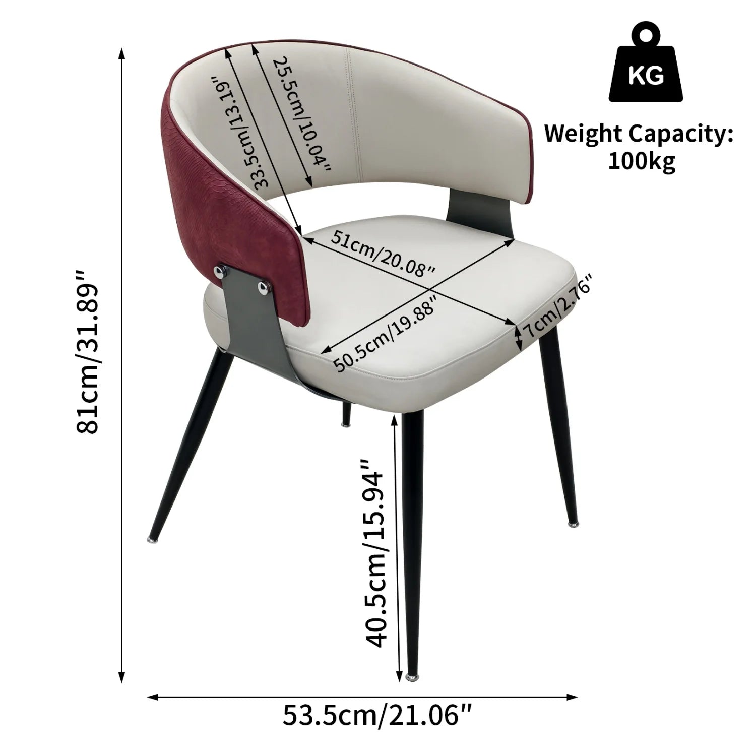 Microfiber Leather Upholstered Dining Chairs
