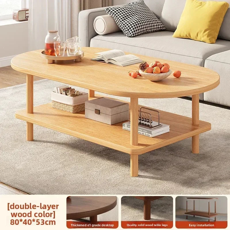 Oval Storage Coffee Table