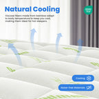 Bamboo Cooling Pillow Top Topper