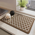 Plaid Diatomite Absorbent Drying Mat