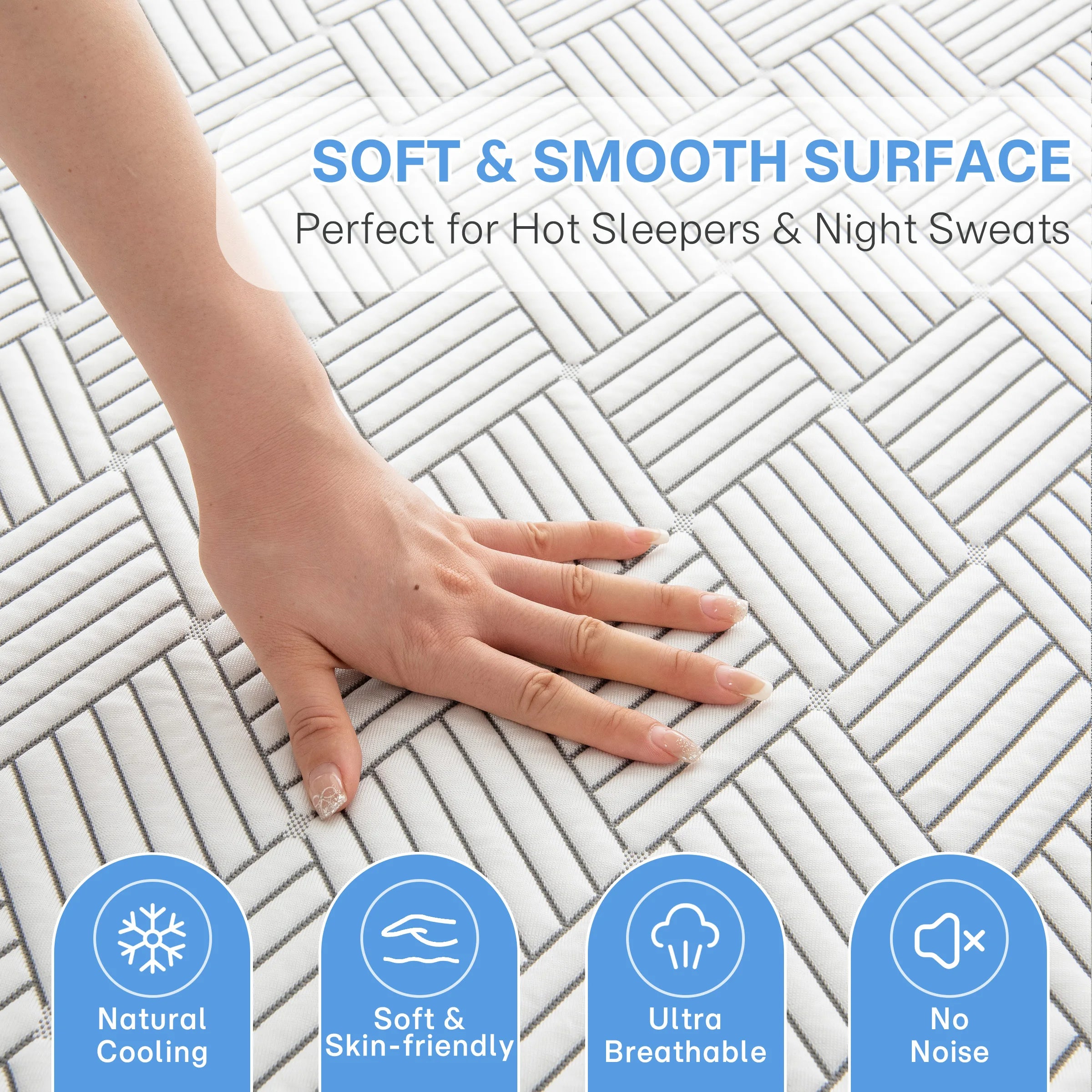 Breathable PE Cooling Mattress Topper