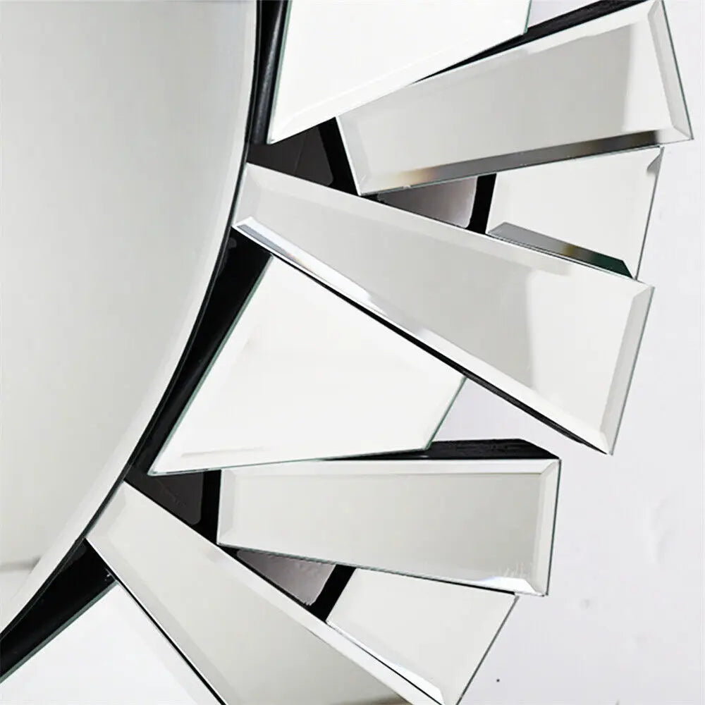 Large 79 cm Round Beveled Wall Mirror