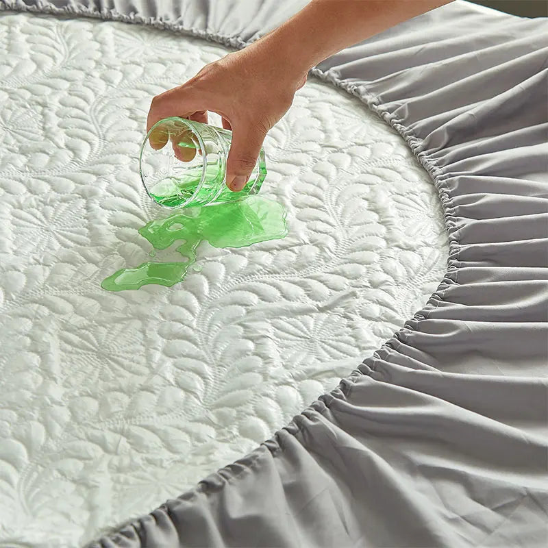 Waterproof Quilted Fitted Mattress Cover