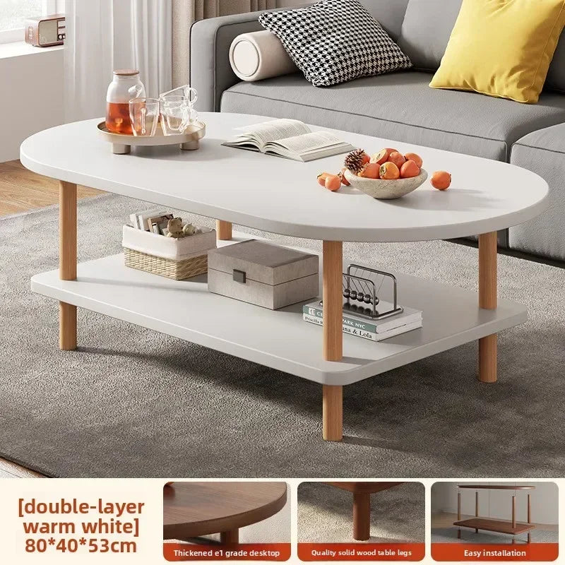 Oval Storage Coffee Table