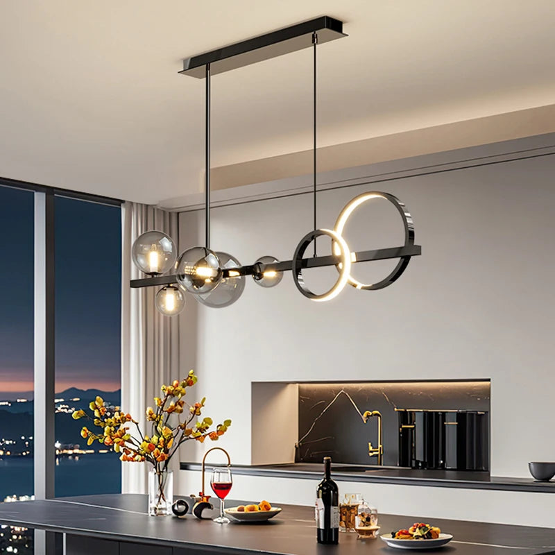 Contemporary Glass Pendant Chandelier