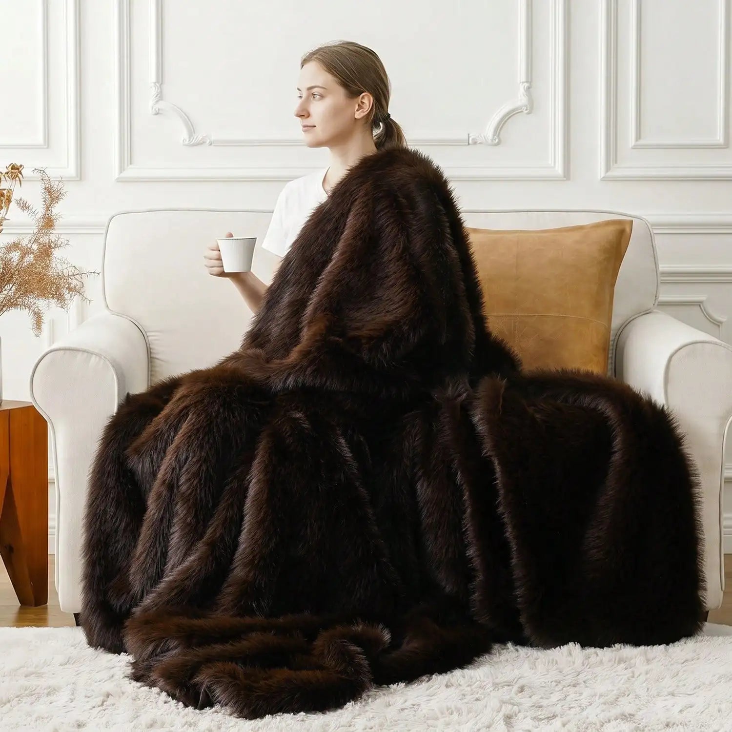 Luxury Faux Fur Throw Blanket