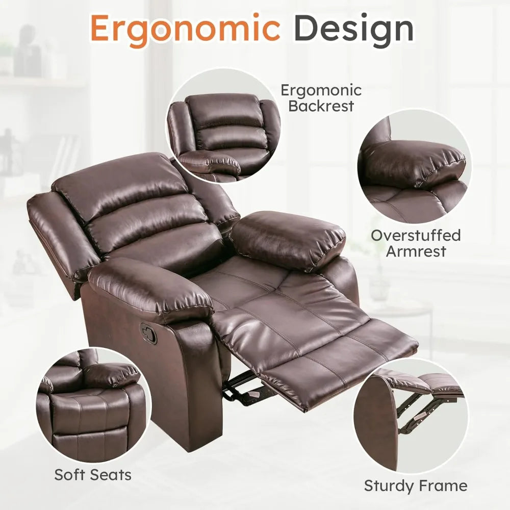 Extra Wide Overstuffed Recliner