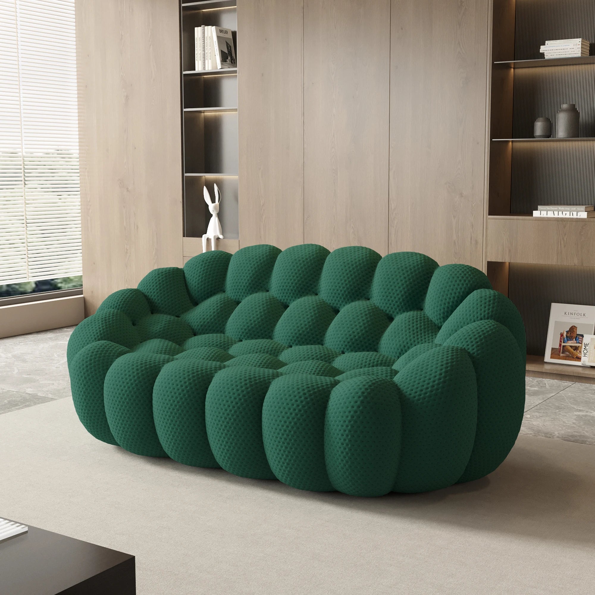78" Curved Boneless Floor Sofa