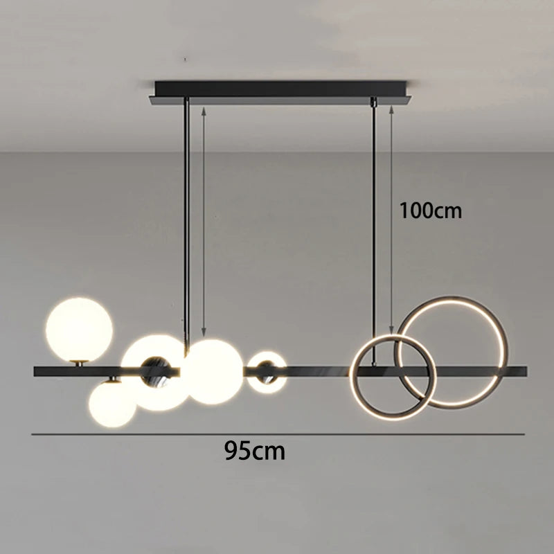 Contemporary Glass Pendant Chandelier
