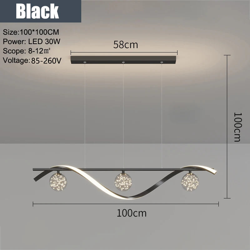 Modern Minimalist Glass Pendant Lamp