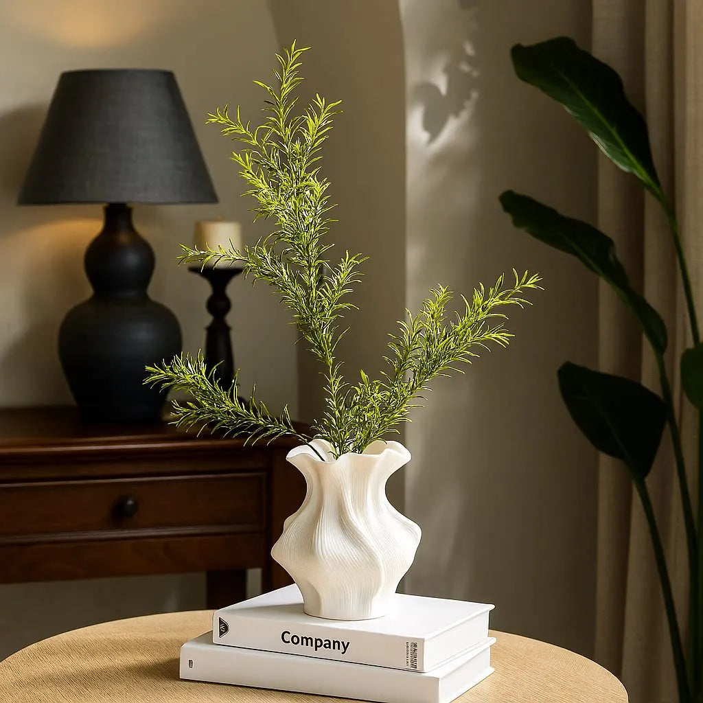 Nordic Wave Ceramic Vase