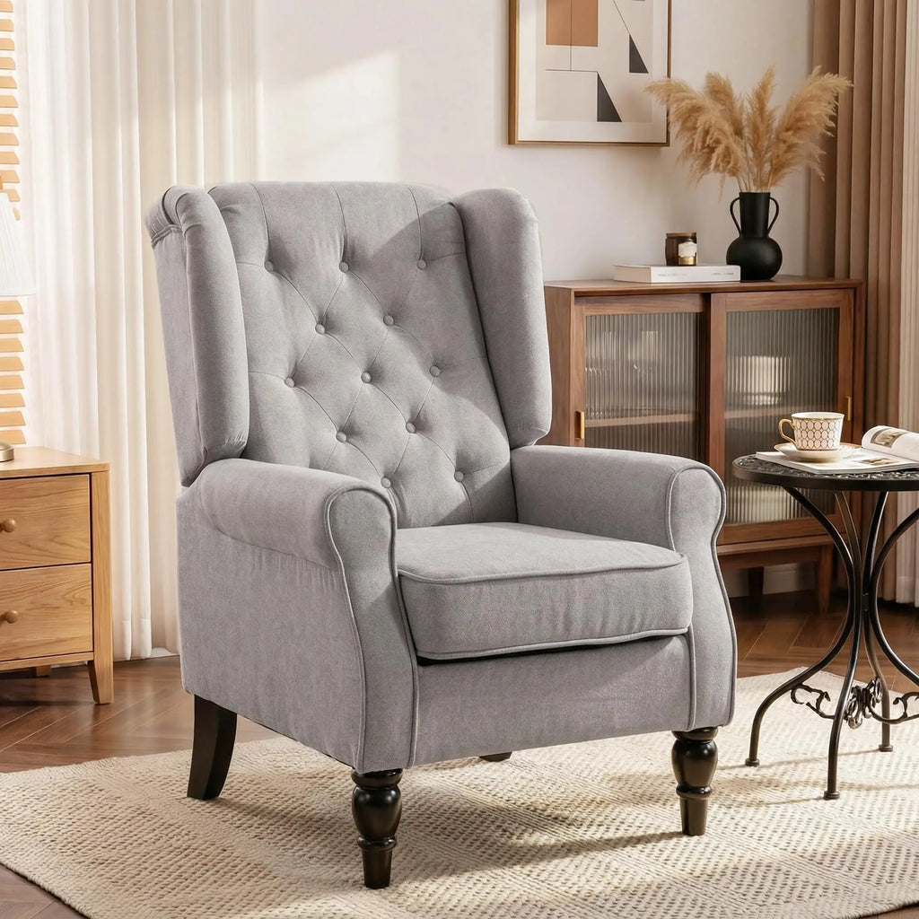 Tufted Wingback Accent Chair