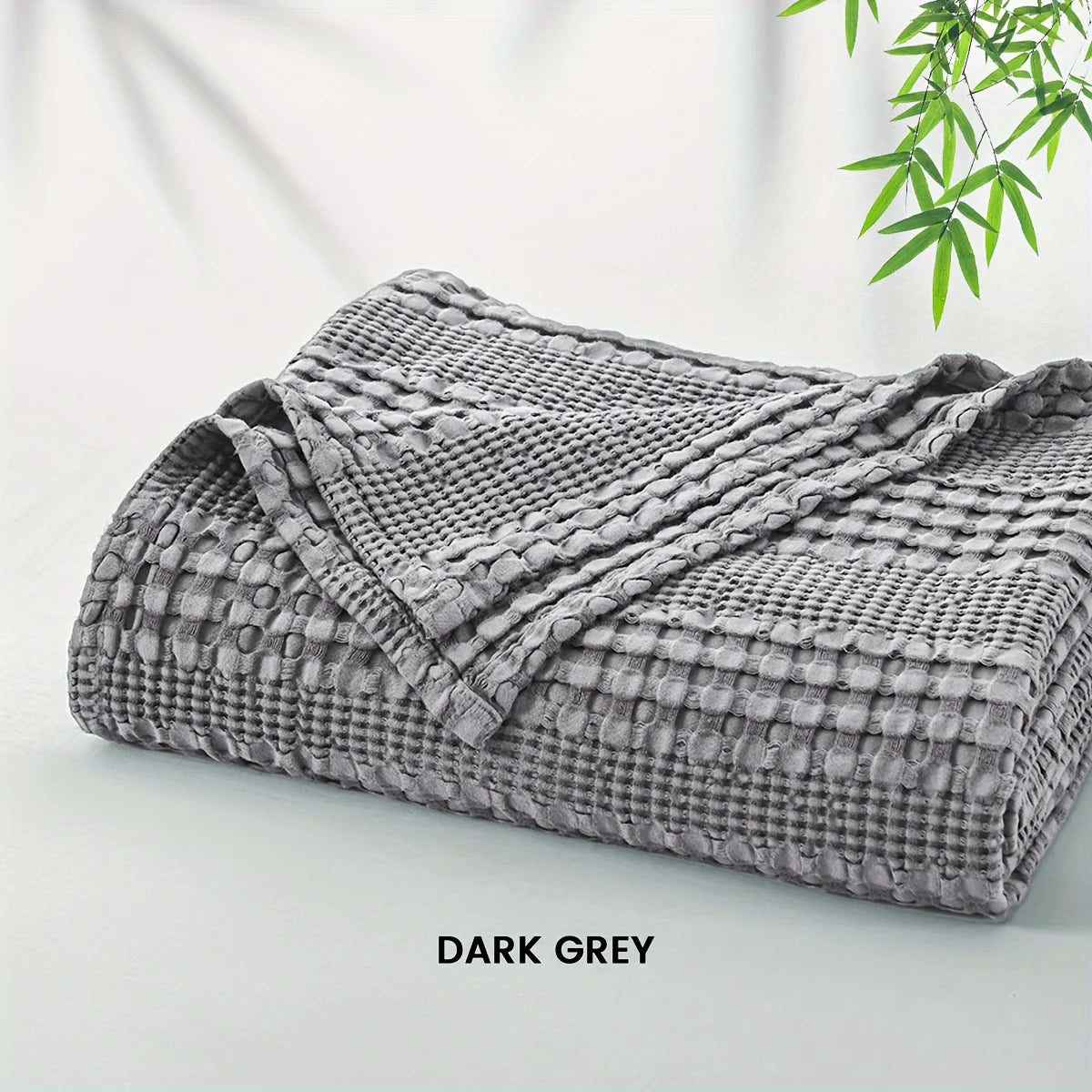 Bamboo Cotton Waffle Blanket Lightweight