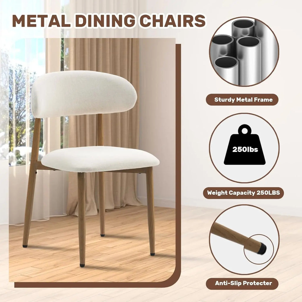 Modern Fabric Upholstered Dining Chairs