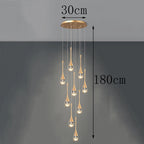 Modern Crystal Staircase Chandelier