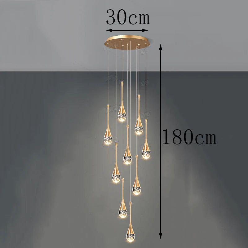 Modern Crystal Staircase Chandelier