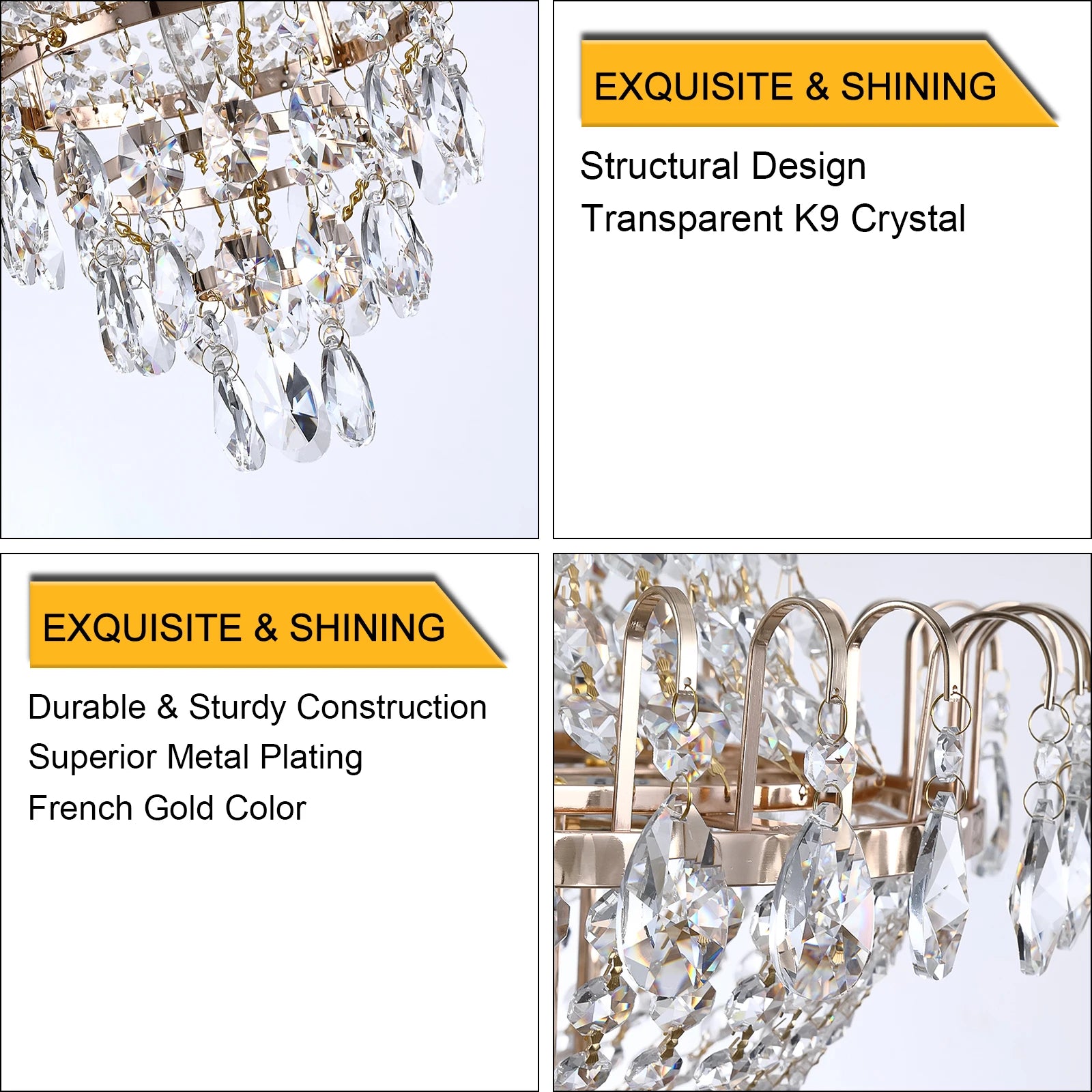 Luxury Crystal Copper Chandelier