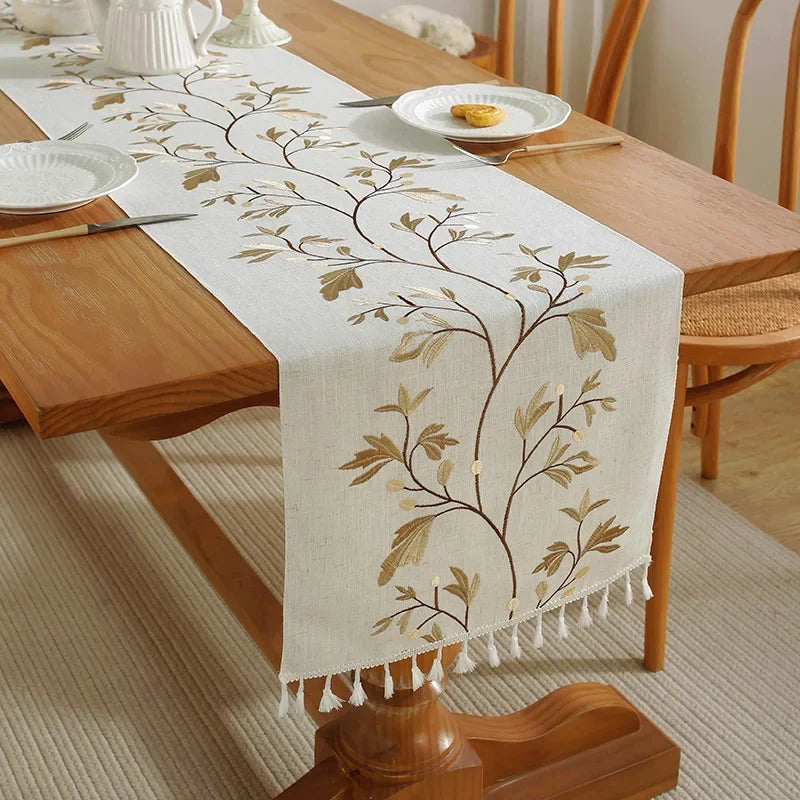 Embroidered Luxury Table Runner