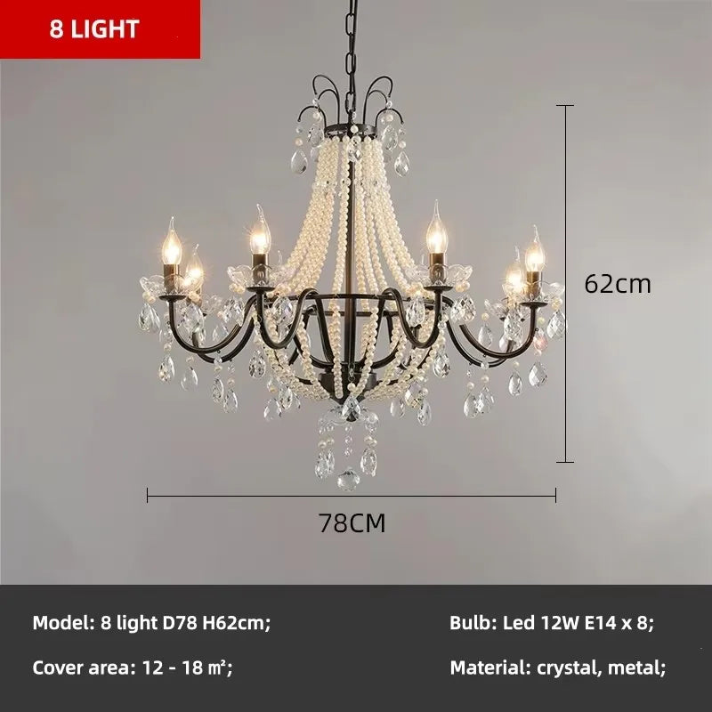 Gold Crystal Candle Chandelier Luxury