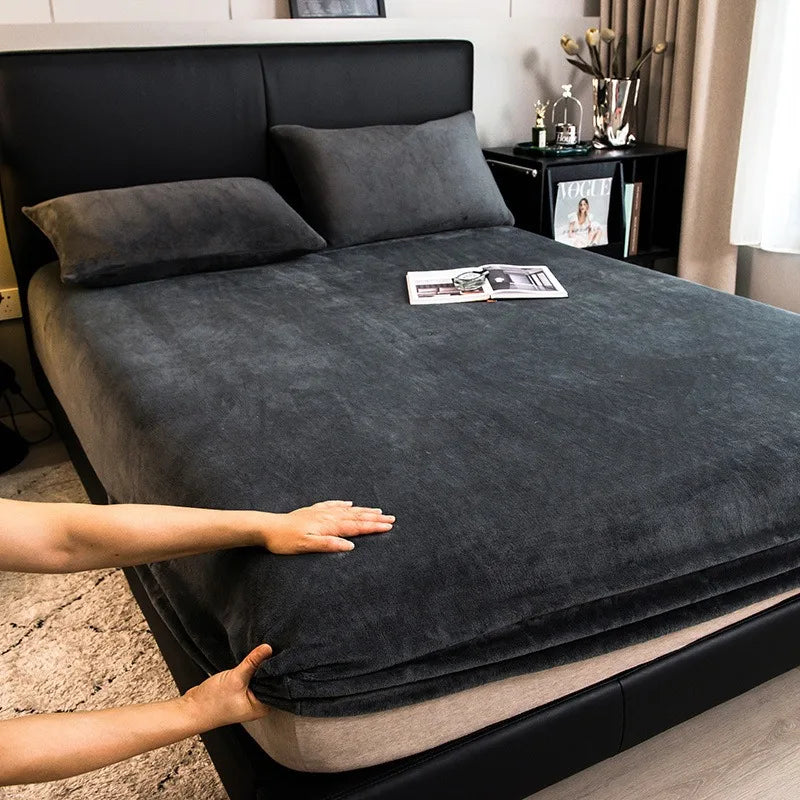 Warm Winter Plush Fitted Sheet