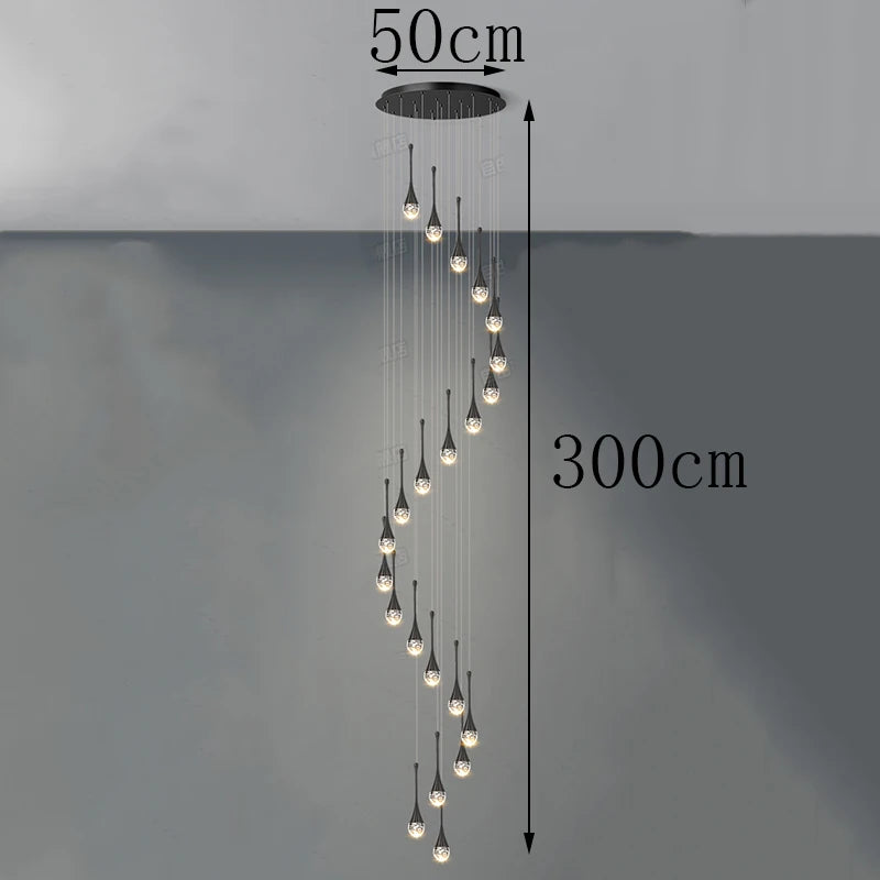 Modern Crystal Staircase Chandelier