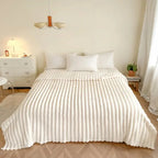Soft Striped Fleece Throw Blanket