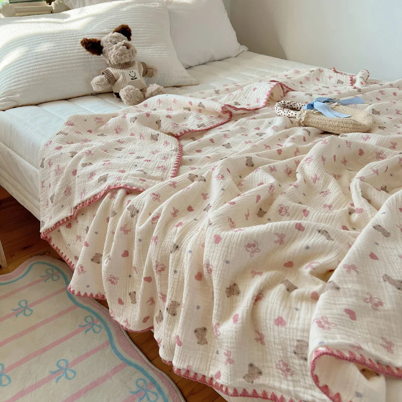 Pure Cotton Cartoon Summer Blanket