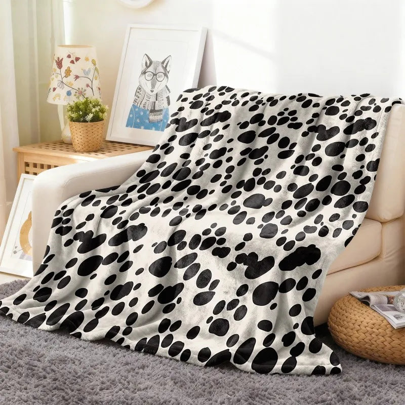 Soft Leopard Flannel Throw Blanket