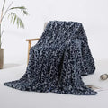 Plush Leopard Print Throw Blanket