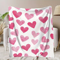 Cozy Heart Stripe Flannel Blanket