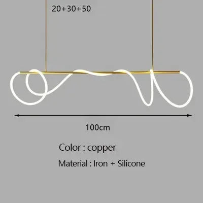 Modern Minimalist Hose Chandelier