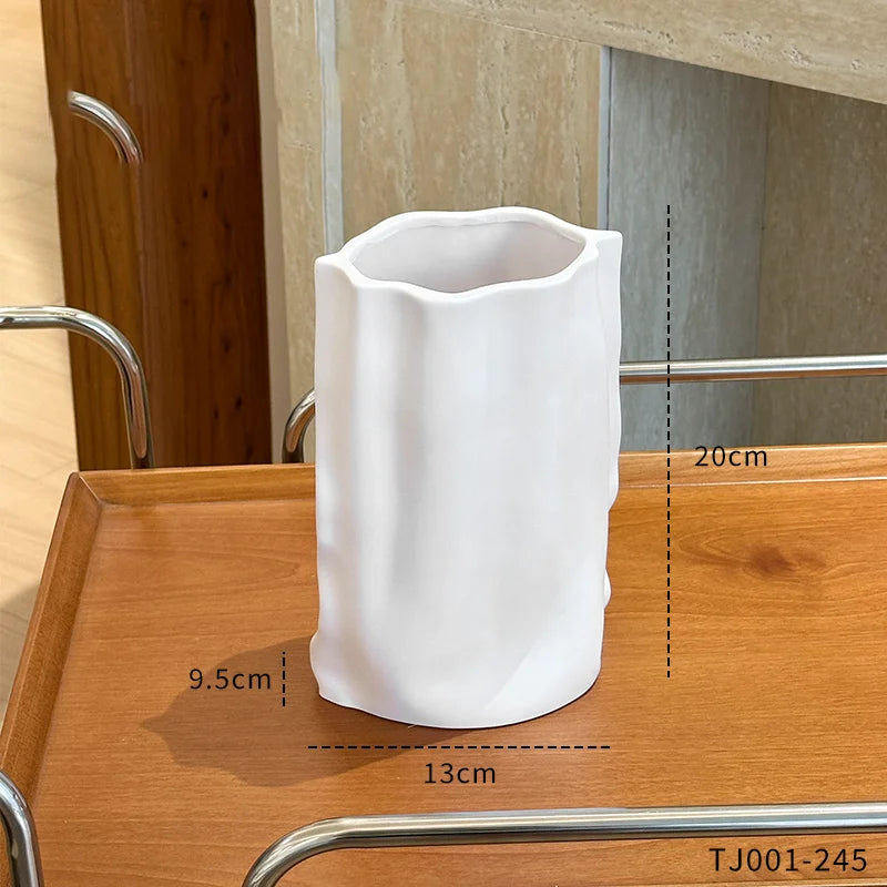 French Cream Modern Flower Vase