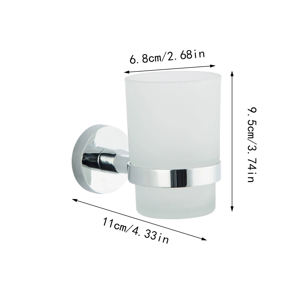 Glass Toothbrush Holder Bathroom Accessory