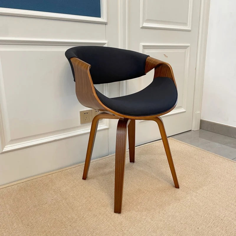 Mid-Century Curved Dining Armchair