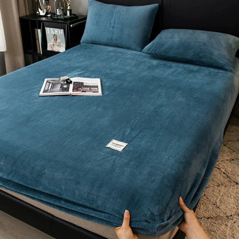 Warm Winter Plush Fitted Sheet