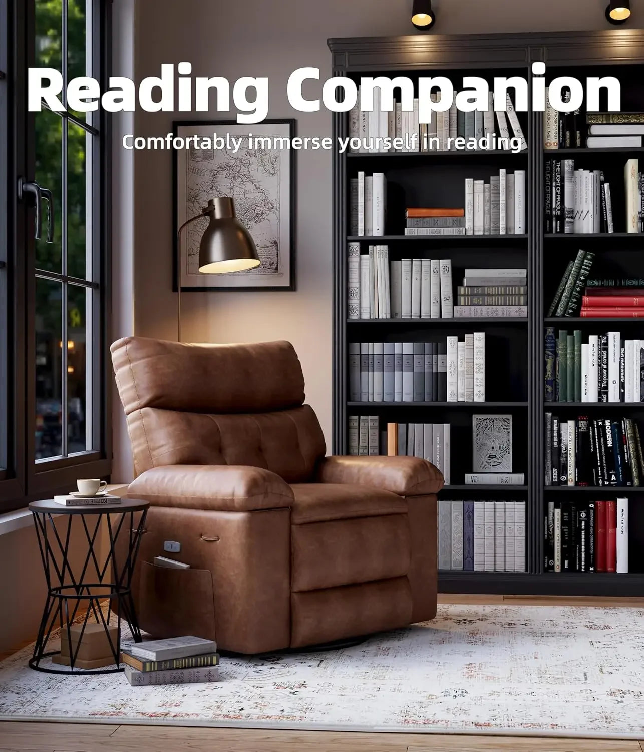 Retro Recliner Chair PU Leather