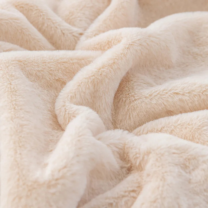 Luxury Rabbit Plush Winter Blanket